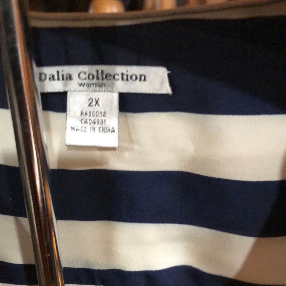 Dalia Collection “2/$20” Striped Blouse M